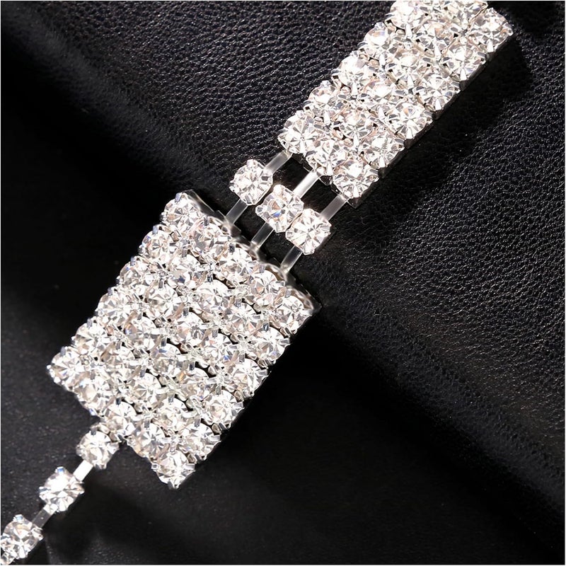 Rotaiboes 1Pair Luxury Rhinestone Adjustable Bra Shoulder Straps Crystal Underwear Chain Rhinestone Lingerie Strap Shoulder Bridal Wedding Dress Bra Shoulder Chain for Women Dress Accessories Jewelry - Image 3